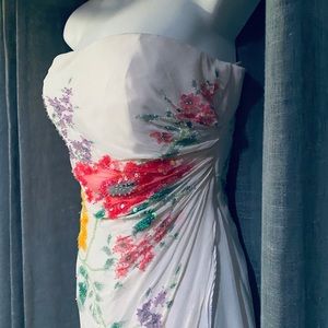 Vintage Cache Strapless beaded dress